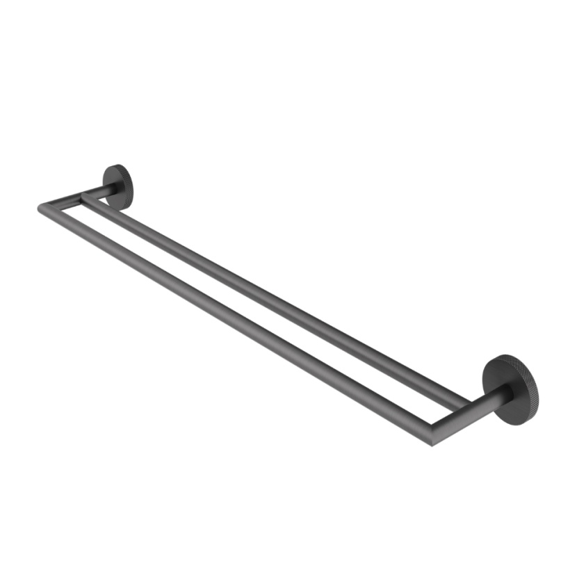 Product Cut out image of the Abacus Iso Pro Anthracite Double Towel Rail